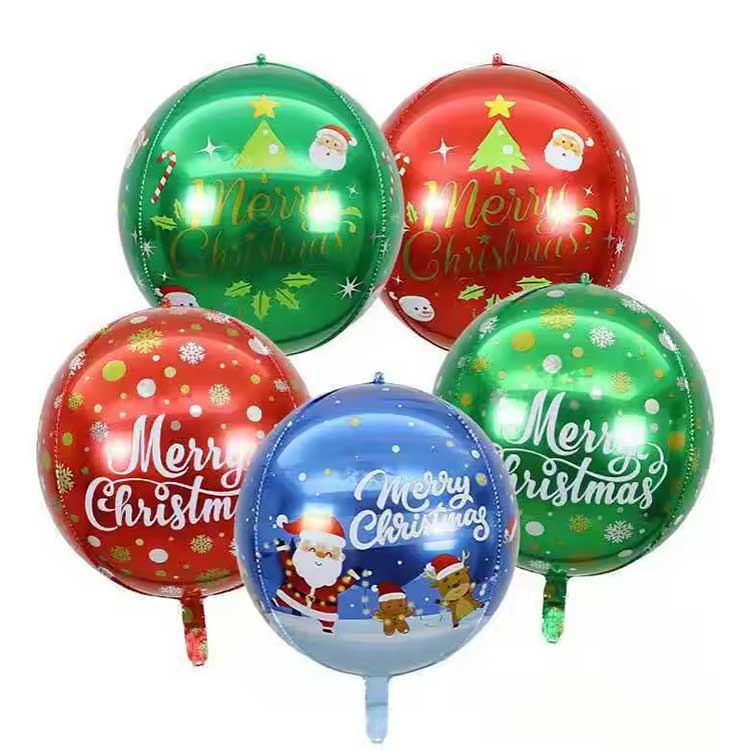 4D Merry Christmas folieballonger