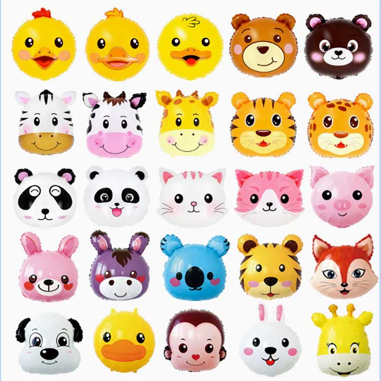 Cartoon Animal Hhead folieballong