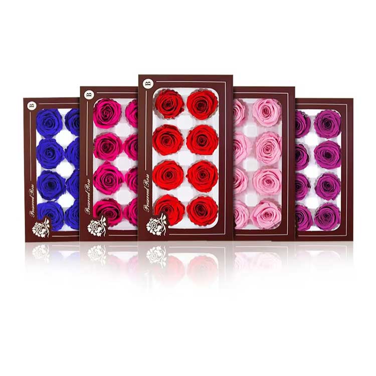 Everlasting Flower 8 blomster Rose gaveeske