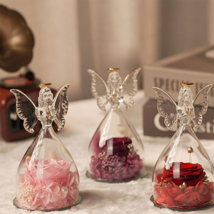 Glass Angel Conserved Flower Gift