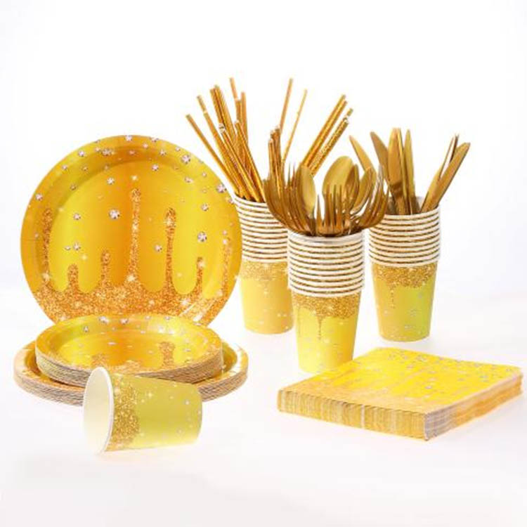 Gullfolie Party Paper Plate Set