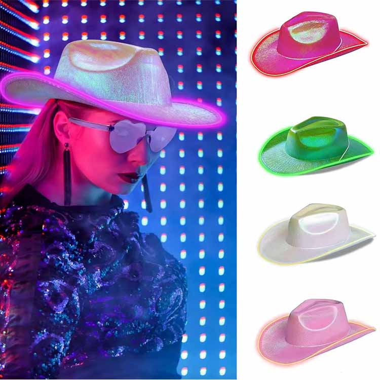 Halloween Party LED Fluorescerende Fargerik Hat