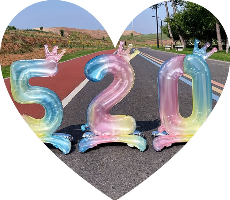 pastel number balloons