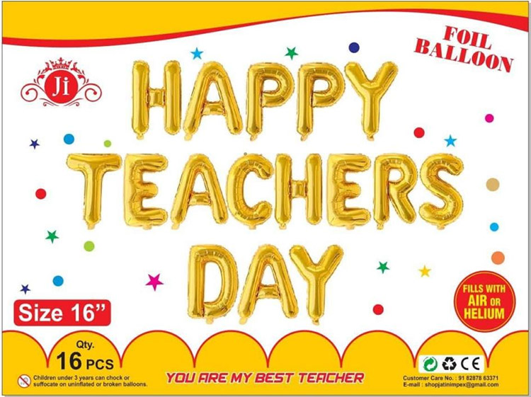 happy teachers day foil balloon