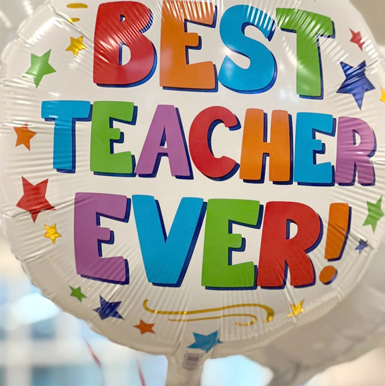 happy teachers day foil balloon