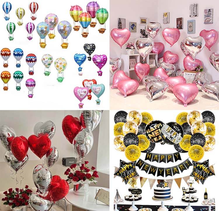 Bulk foil balloons