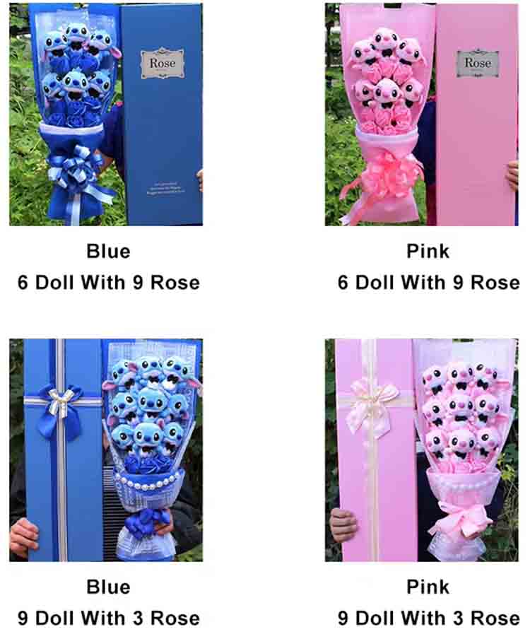 cute Stitch cartoon bouquet