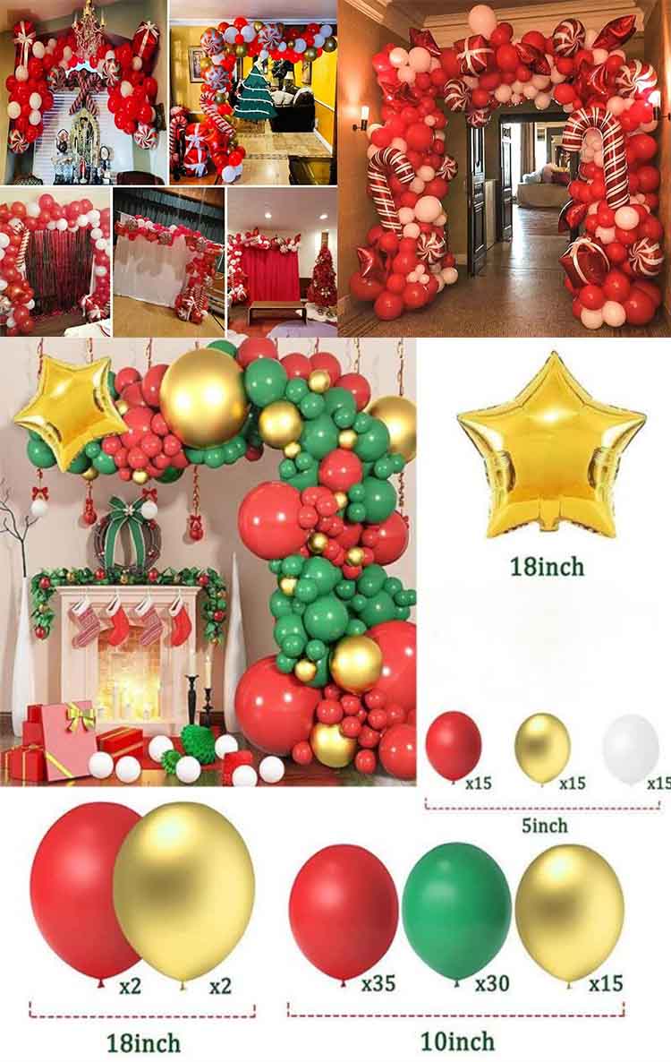 Christmas balloon arch set actual picture Christmas balloon arch set actual picture