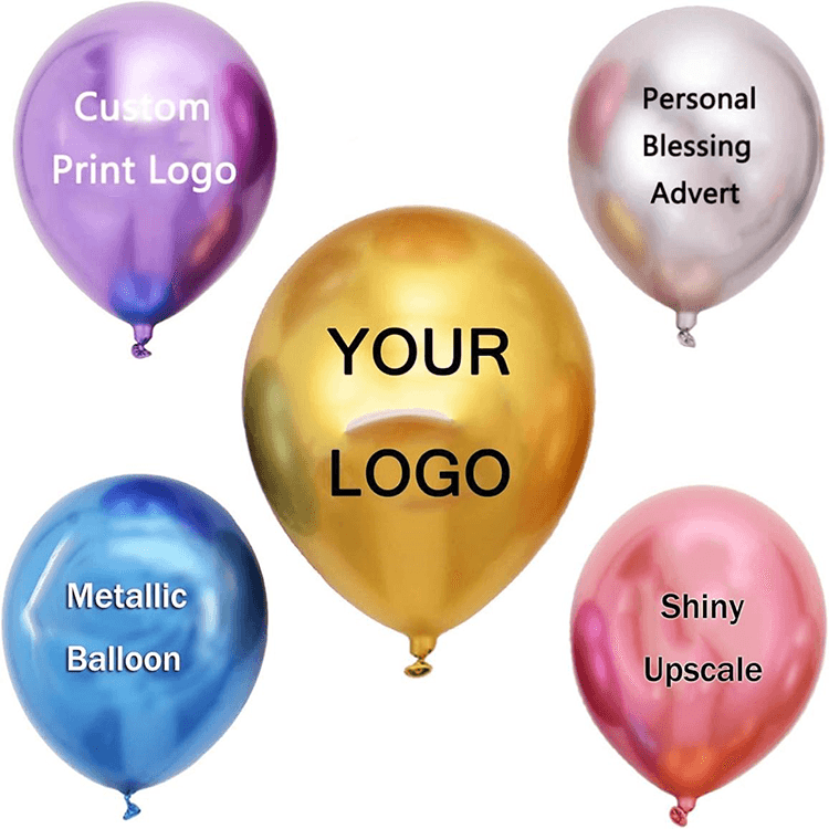 Trykt metall latex ballong