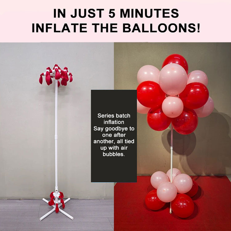 Selvoppblåsende ballongbue liten søyle