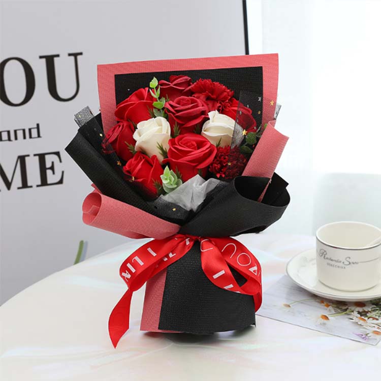 Såpe blomsterbukett