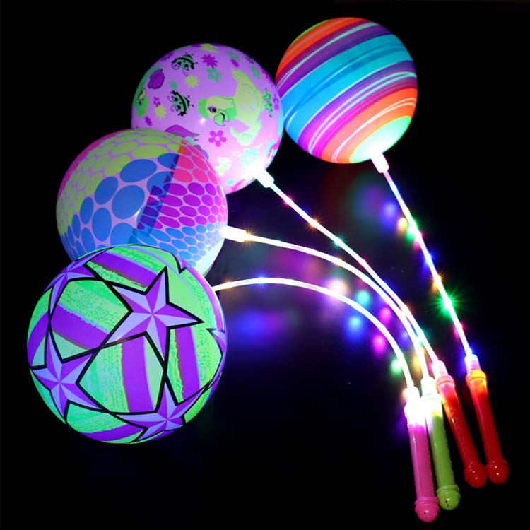 Streng hoppballer med LED -lys
