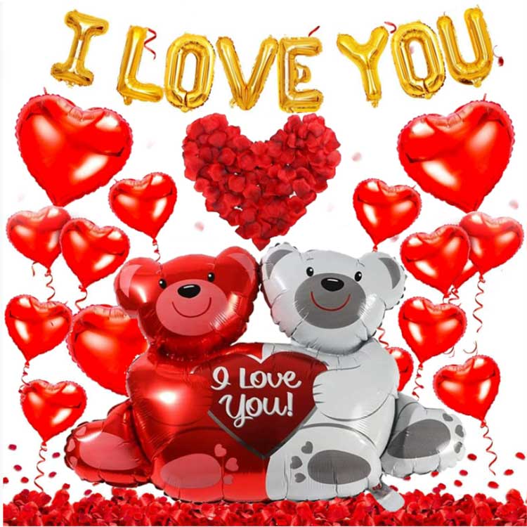 Valentinsdag folieballonger